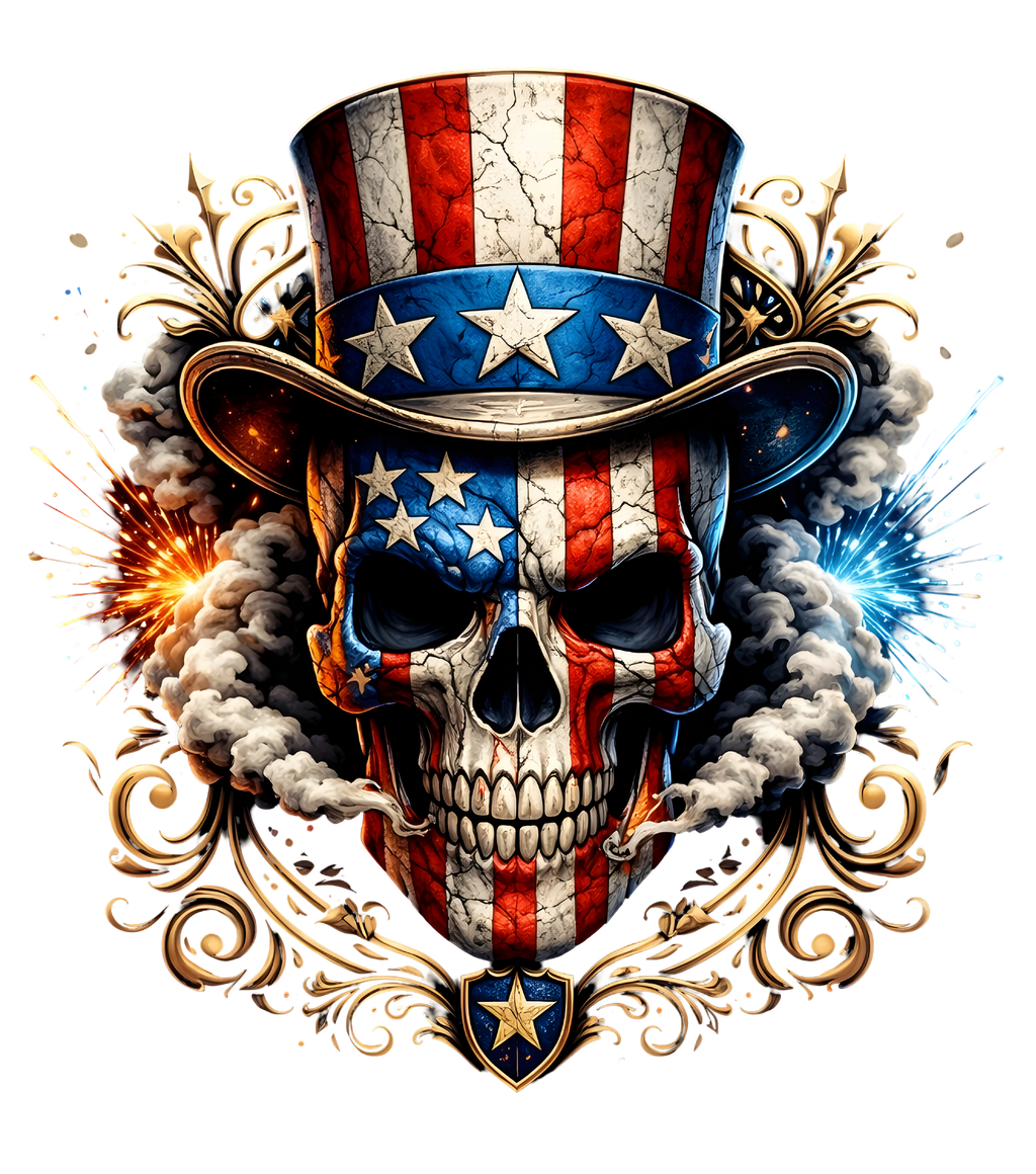 Men's Patriotic Skull T-Shirt